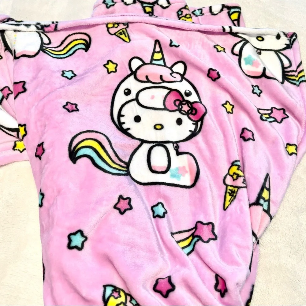 NWT Unicorn Hello Kitty Plush Throw Blanket